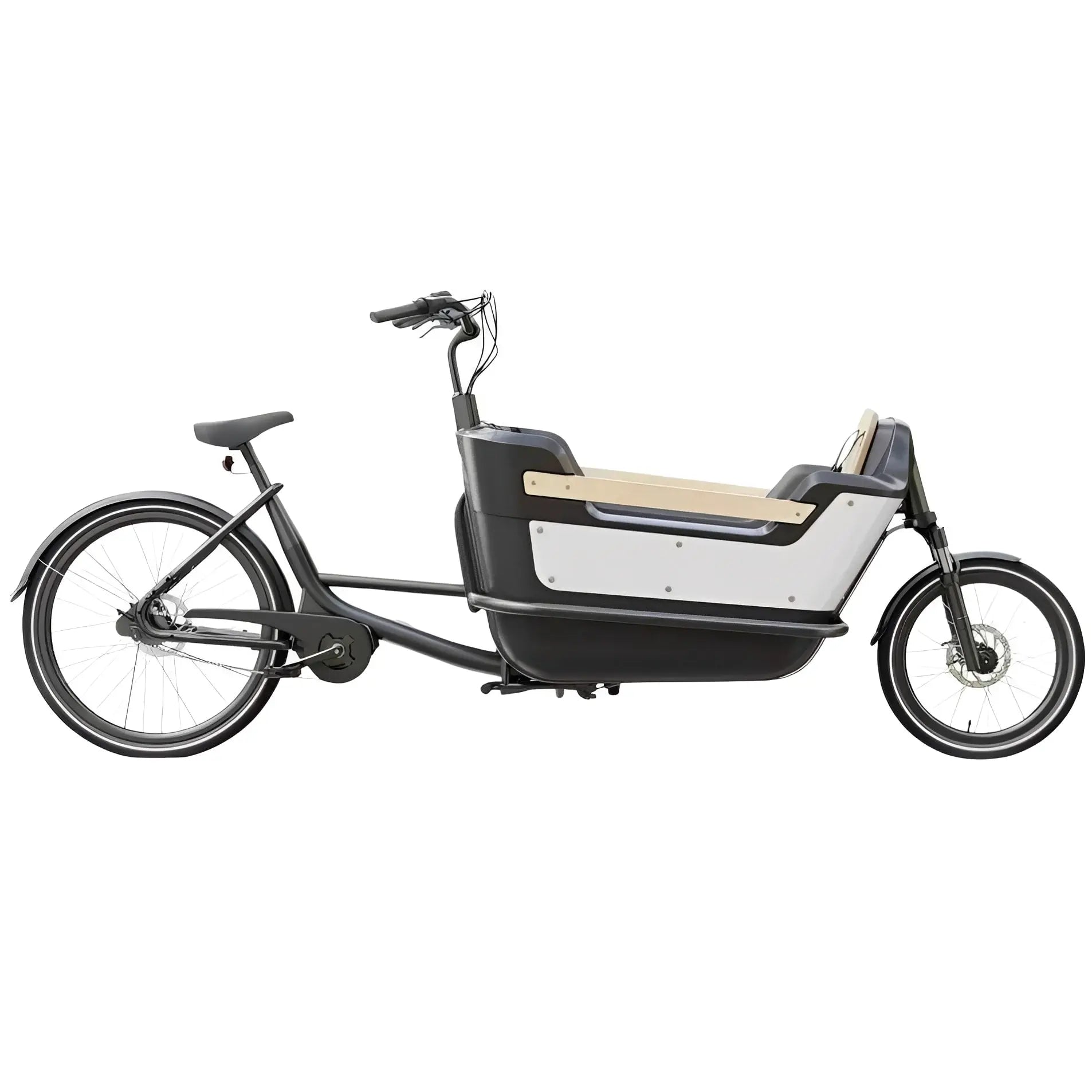 Royal Cargo Bike 2W Premium Plus - elektrische tweewieler bakfiets - Taupe Grijs - NIEUW
