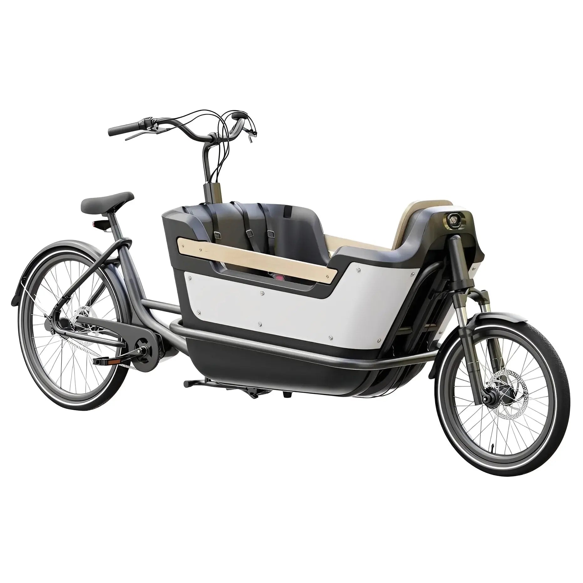 Royal Cargo Bike 2W Premium Plus - elektrische tweewieler bakfiets - Taupe Grijs - NIEUW